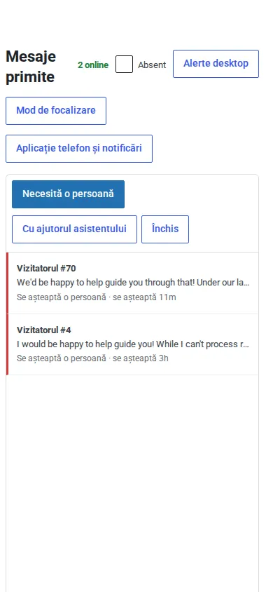 Inboxul instalat ca aplicație pe telefon
