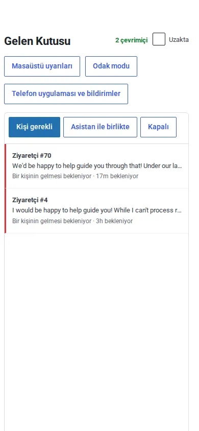 Telefona uygulama olarak yüklenen gelen kutusu