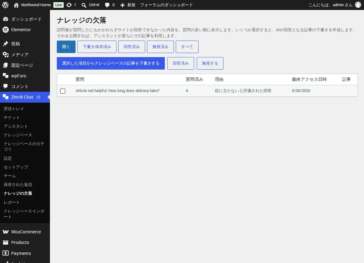 ナレッジギャップレポート
